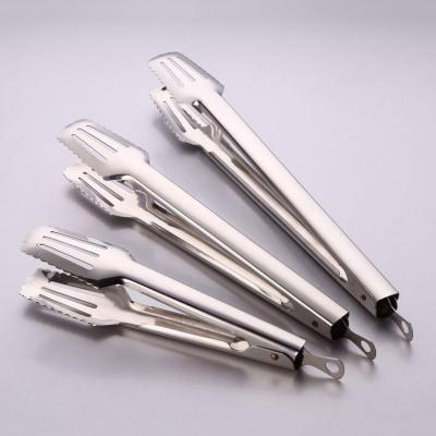 5505Stainless Steel Kitchen Food Vegetables Barbecue Steak Clip Tongs serving tong 